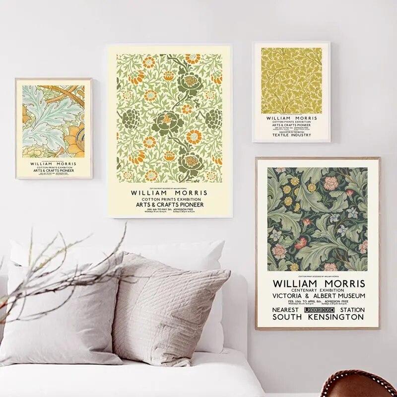 William Morris the Museum Art Exhibition Wall Art Canvas Painting Nordic Posters and Prints Wall Pictures for Living Room Decor