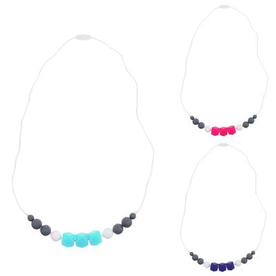 1pc Silicone Nursing Teething Chewable Teething Necklace Toy