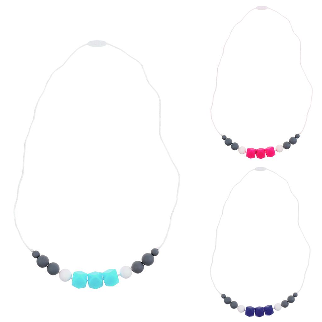 1pc Silicone Nursing Teething Chewable Teething Necklace Toy