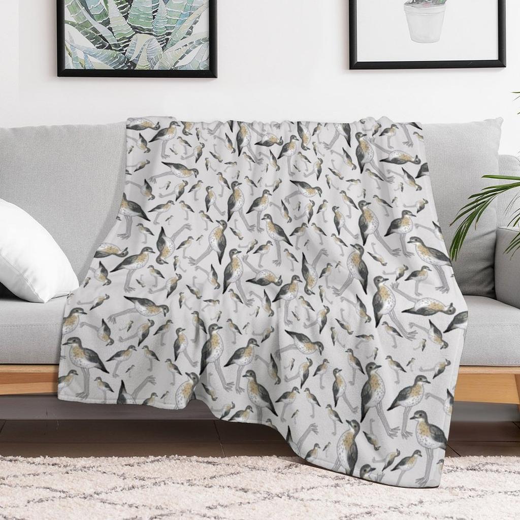 Curlew repeat Throw Blanket No Pilling Soft Warm Blanket for Bed