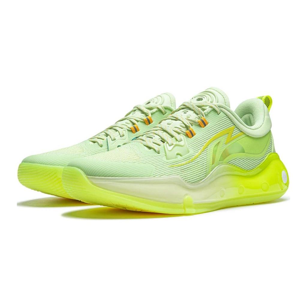 Li Ning Premium 4.0 Bequeme Atmungsaktive Leichte Rebound Low-Top Kinder Basketballschuhe Kinder Sneaker Fluoreszierend-Grün YKBU016-7