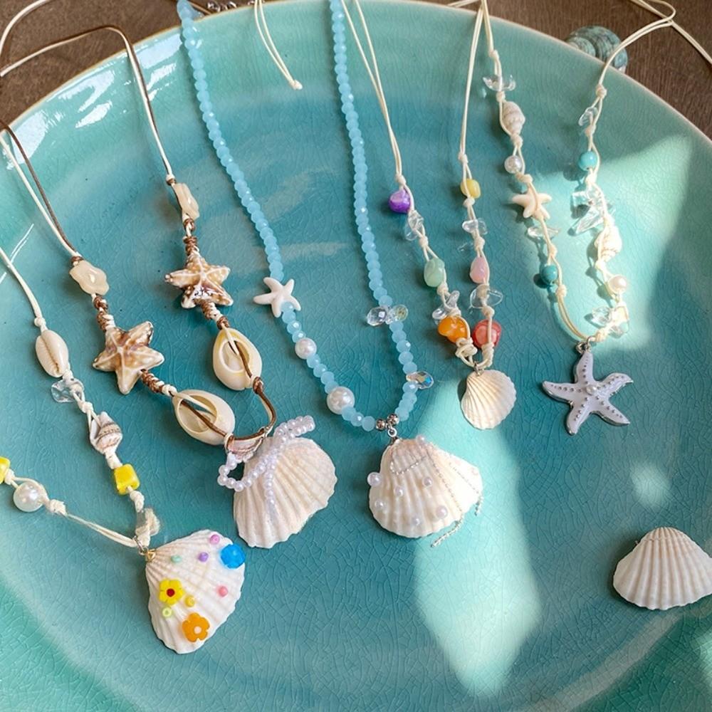Pearl Shell Starfish Necklace Summer Sea Series Starfish Beach Neck Chain  Vacation