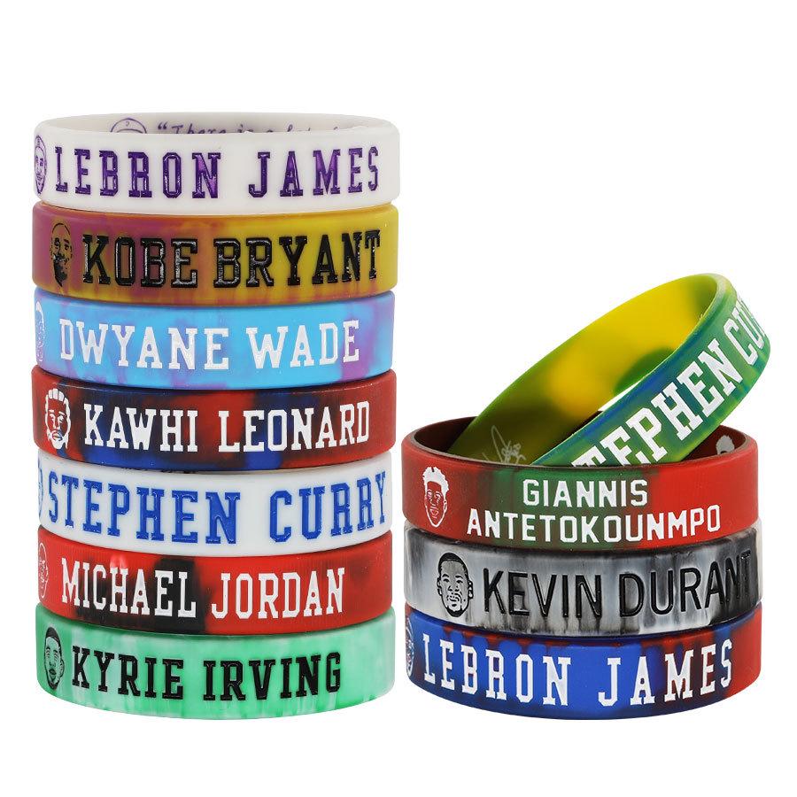 Basketball Glow Wristband: Kobe, James, Curry, Irving, Durant, Inspirational Silicone Bracelet