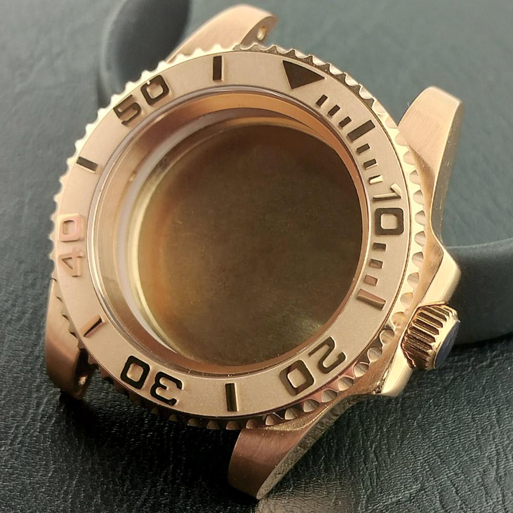 40mm Mechanical Watch Case for NH Series 35 36 38 Movement Yacht Design Style with Sapphire Crystal Watch Box Parts 7