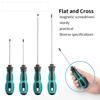 Magnetic Insulated Screwdriver Set, Mini Cross Flat Head Tips, Multipurpose Hand Repair Tool for Home Electronics