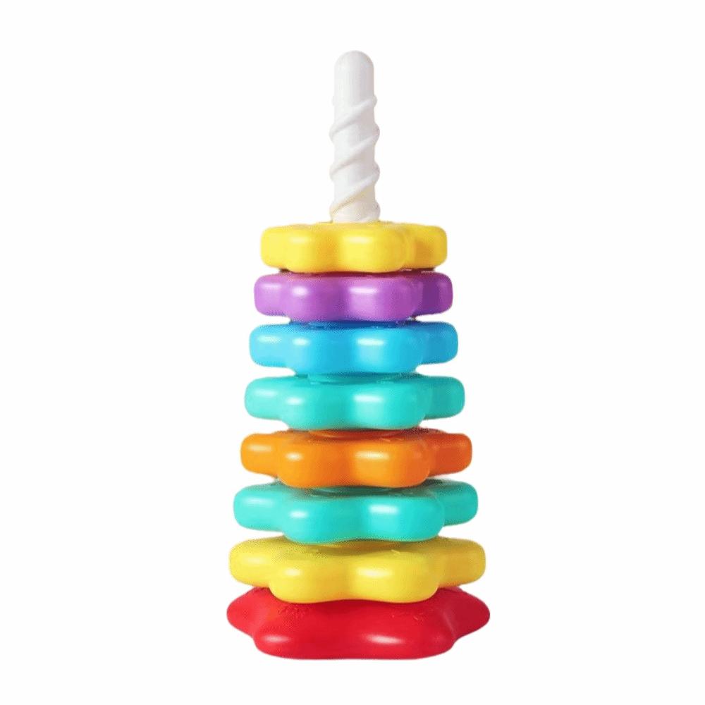 Rainbow Colored Spinning Stacking Toys Stacking Puzzle Baby Stacking Puzzle Kids Gift