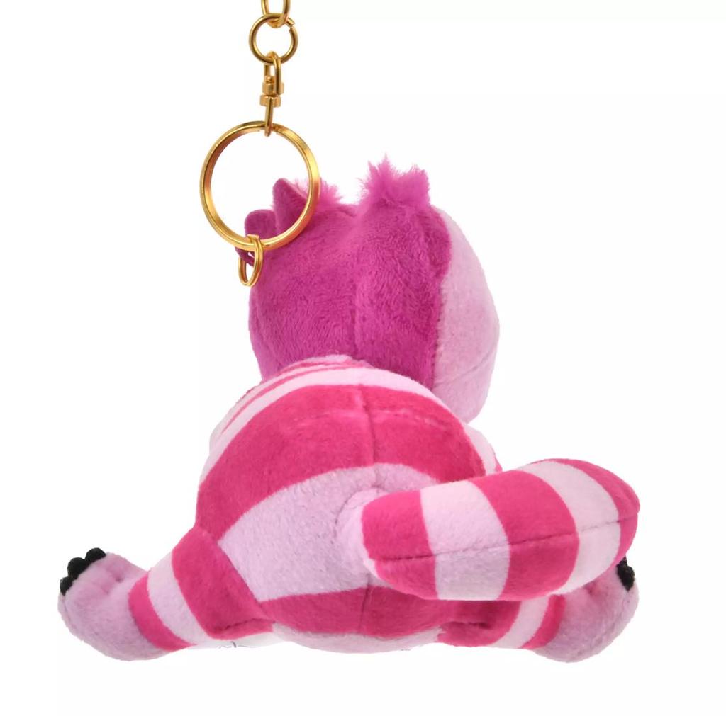 DISNEY Cheshire Cat Plush Keychain, Glow-in-the-Dark Pink ( CHESHIRE CAT ) Japan NEW