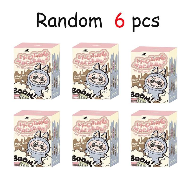 Labubu V1 V2 V3 Energy Series Heartbeat Macaron Enamel Monster Face Blind Box PVC Figurine Desktop Decoration Cute Doll Birthday Gift for Kids