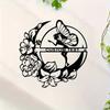 Vintage Moon Floral Metal Wall Art Custom Engraved Home Garden Decor