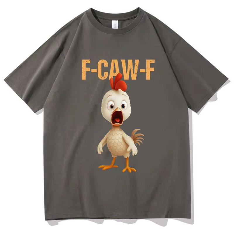 F Caw F Kuřecí Tričko Pláž Úžasné Ženy Humor Pohodlné Tričko Kuře Hip Hop Estetické Ležérní Oversized Výprodej Topy Streetwear