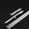 Plaid Stainless Steel Folding Knife with 10pcs Replacement Blades Mini Scalpel Outdoor Survival Camping Portable EDC Tool Cutter