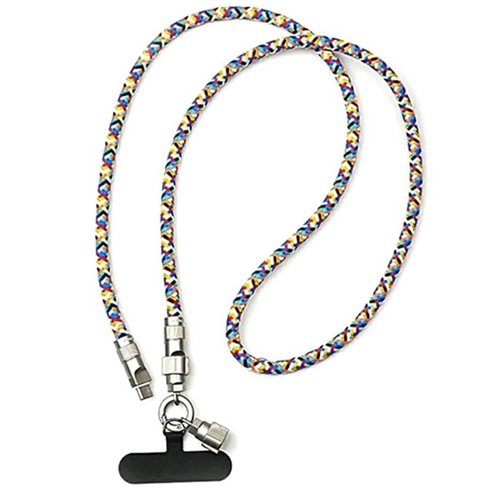 

1.2m PD 60W Type-C Cable Lanyard Multi-Functional Braided Charging Cord Neck Cell Phone Strap