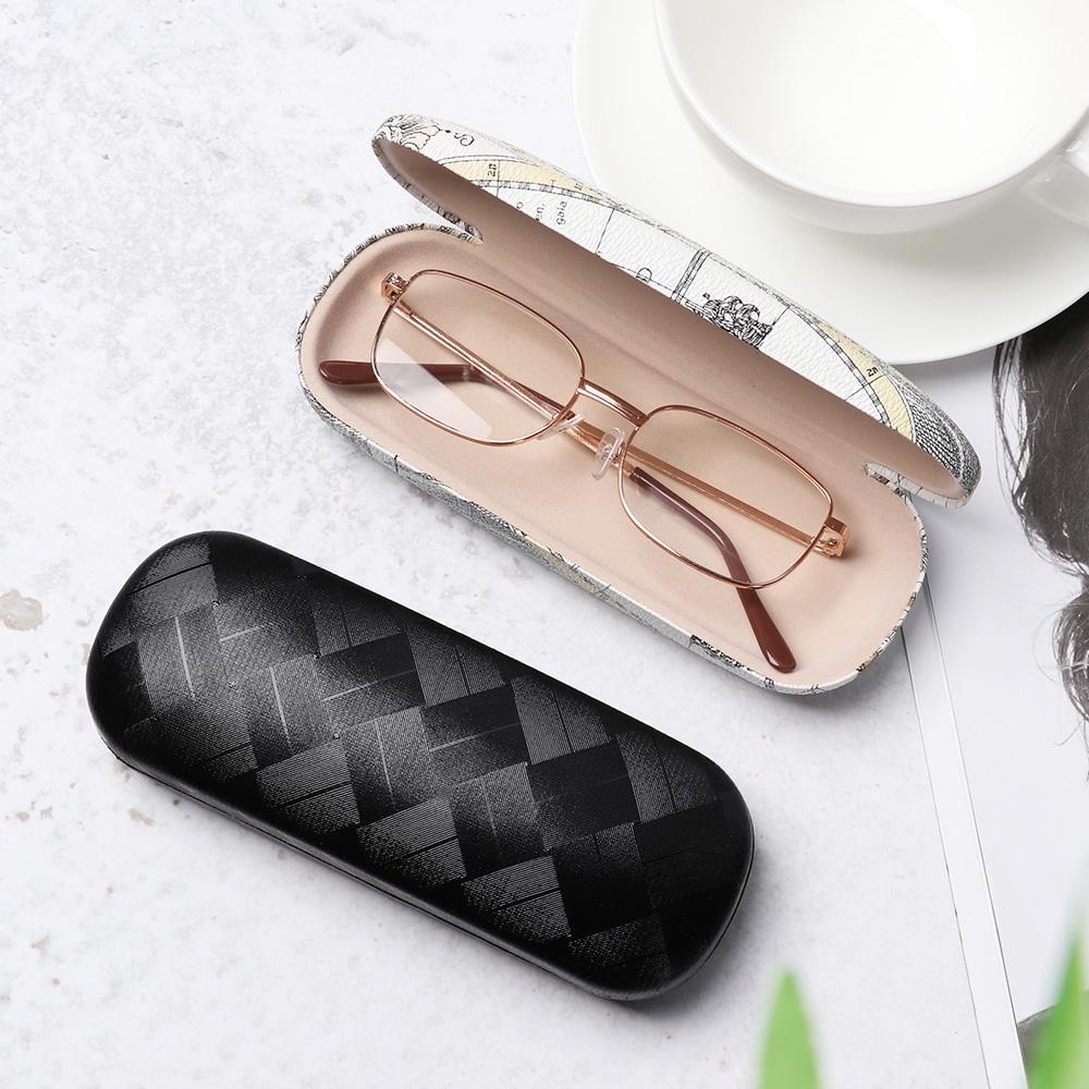 Wood Grain Unisex Spectacle Cases Leather Glasses Case Men Hard Frame Eyeglass Case Box Women Reading Glasses Box New Arrival