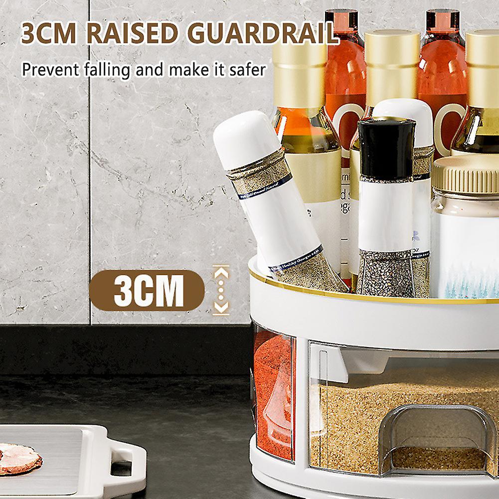 4 in 1 Double Layer Seasoning Rack Large Capacity Spice Storage Case for Home Kitchen