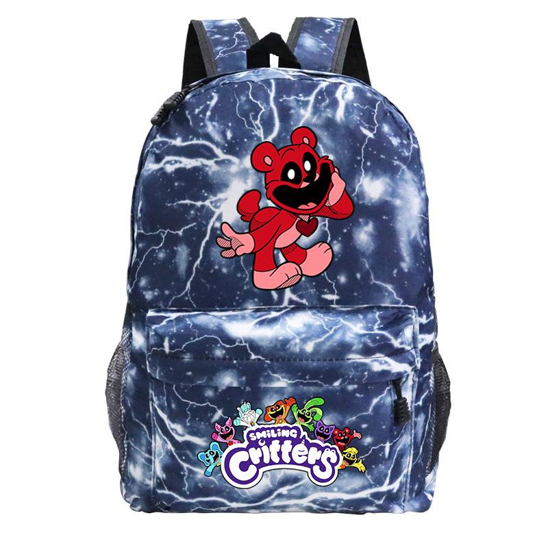 Cartoon Printed Children'S Backpack, Animation Schoolbag, Male And Female Primary And Secondary School Students Outdoor Travel Backpack