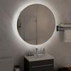 Vidaxl Szafka Łazienkowa Z Lustrem I Led, Czarny, 54X54X17,5 Cm