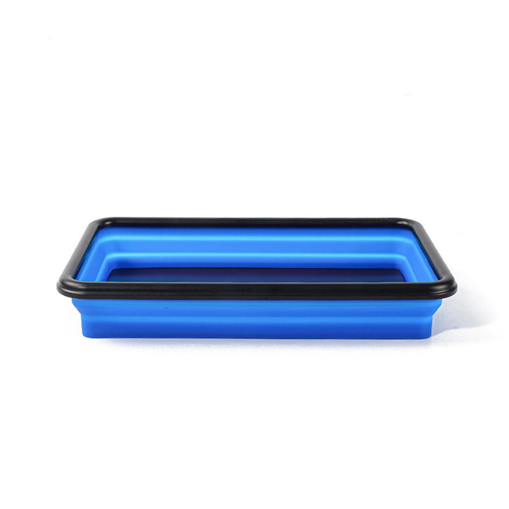Collapsible Magnetic Screw Tray Storage Box Organizer For Plumber Carpenter Disk Storage Plate Silicone Bowl Tool Part