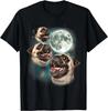 Three Pug Moon | 3 Pug Howling Funny Cute Dog Lover T-Shirt