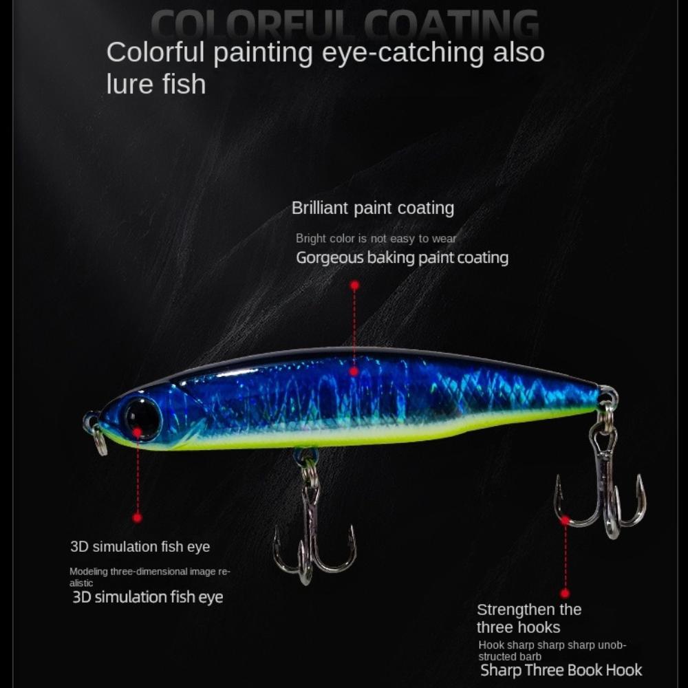 VMC Treble Hook Bass Fishing Lure 5g 11.5g Minnow Swimbait 2025 Pencil Lure Outdoor Sports