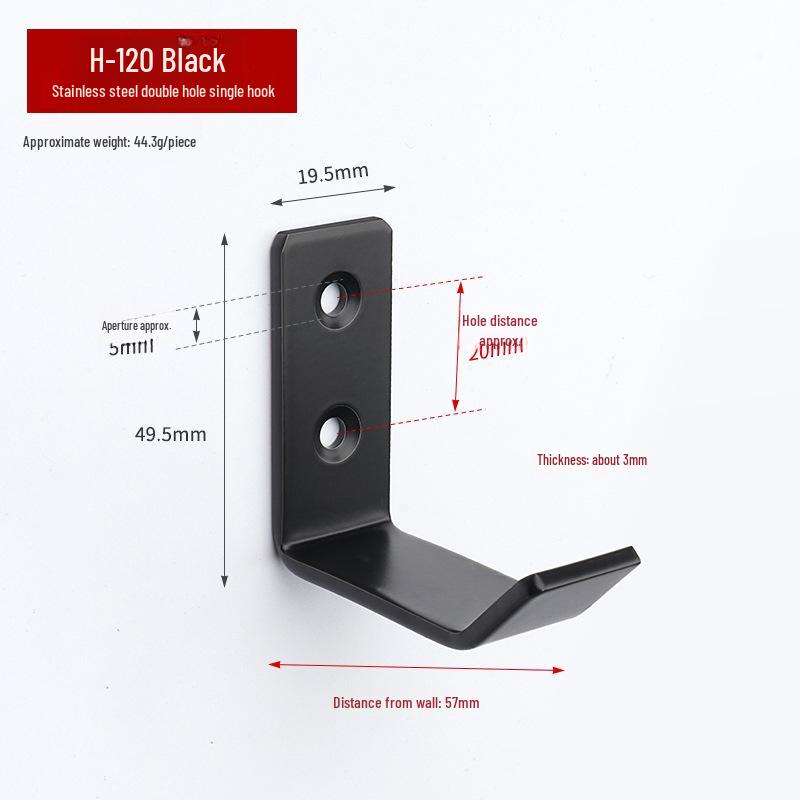 Stainless Steel Mini Single Clothes Hook for Wall