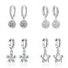 Zircon Hollow Star Stud Earrings for Women Classic Round Square Fashion Ear Cuffs
