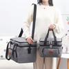 New Large Size Lunch Bags Double Layers Tote Cooler Storage Bags Large Capacity Travel Picnic Lunch Box with Shoulder Strap