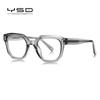 LS009 Retro Flat-Top Men's Large Frame TR Eyeglasses with Spring Hinges, Korean and European American Style