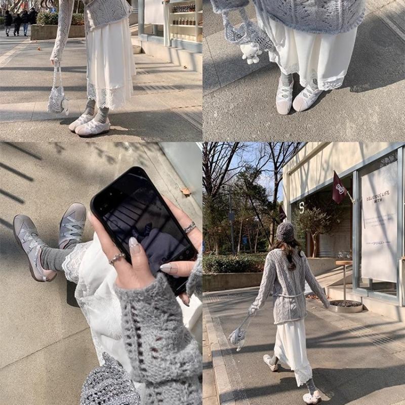 New Soft Leather Thick-soled Casual Shoes for Women In Niche Dance Sports Shoes