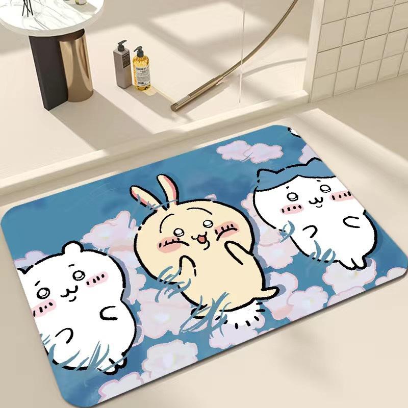 Cartoon Floor Mat Bathroom Floor Mat Entrance Door Mat Toilet Door Suction Foot Mat