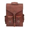 Brown Premium Leather Laptop Backpack Work Stylish and Practical 2-in-1 Design