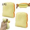 Adults Decompression Toys 1/2Pcs Simulated Toast Stress Relief Toy, Sliced Bread Squeeze Sensory Desk Toy Soft Stretchy Fake Food Fidget for