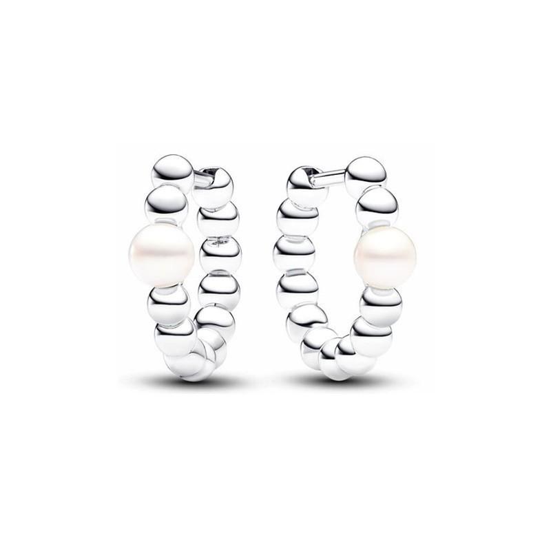 Sparkling Pearl Heart Hoop Earrings 925 Silver Bat Ghost Halloween Earrings Luxury Women Fine Jewelry Gift