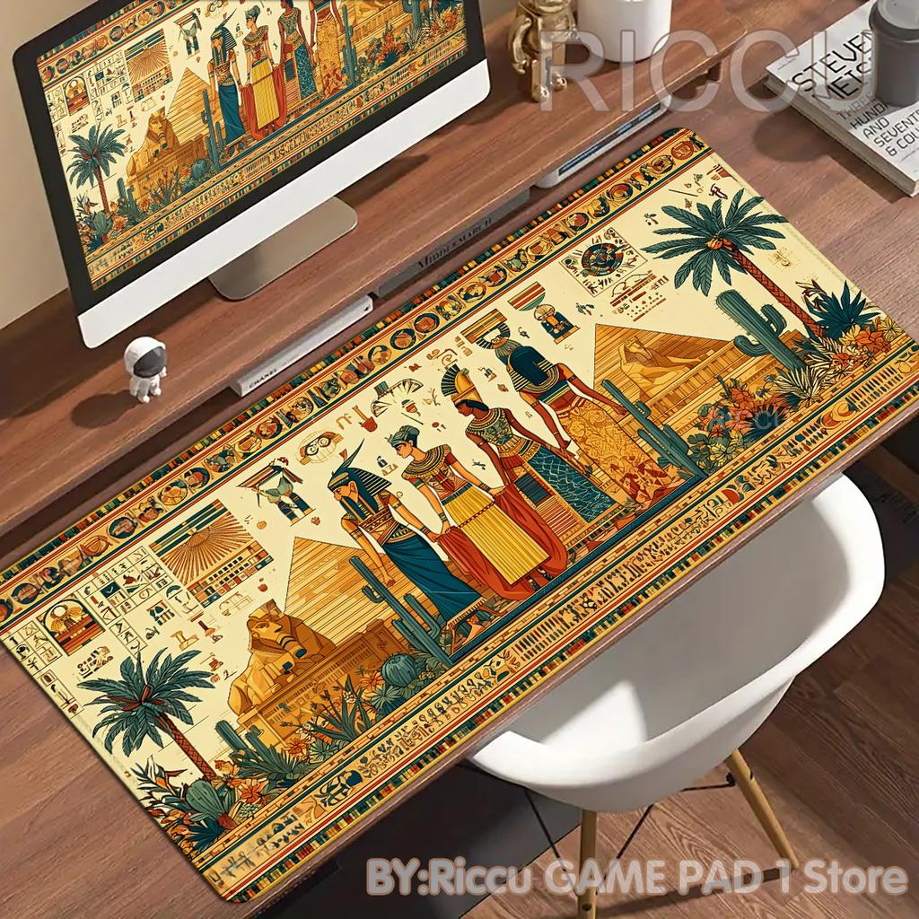 Ancient Egypt Posters Non-slip Mouse Pad Large Rubber Base Anti-slip Desk Accessories Mousepad for Gamer Keyboard Mat Decor Rug
