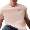 Calvin Klein Minimalist Comfortable Versatile Casual Embroidered Back Short Sleeve T-Shirt Men Tops Silver Peony 4RB813G-LN4