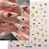 Valentinstag Herz 3D Nail Art Sticker Bronzing DIY Nail Art Herzabdruck Nageltattoos