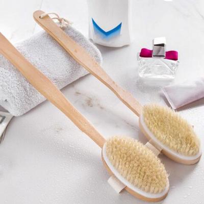 1 szt./3 szt. Szczotka do szczotkowania na sucho, naturalna drewniana szczotka do kąpieli, ergonomiczny uchwyt z tyłu