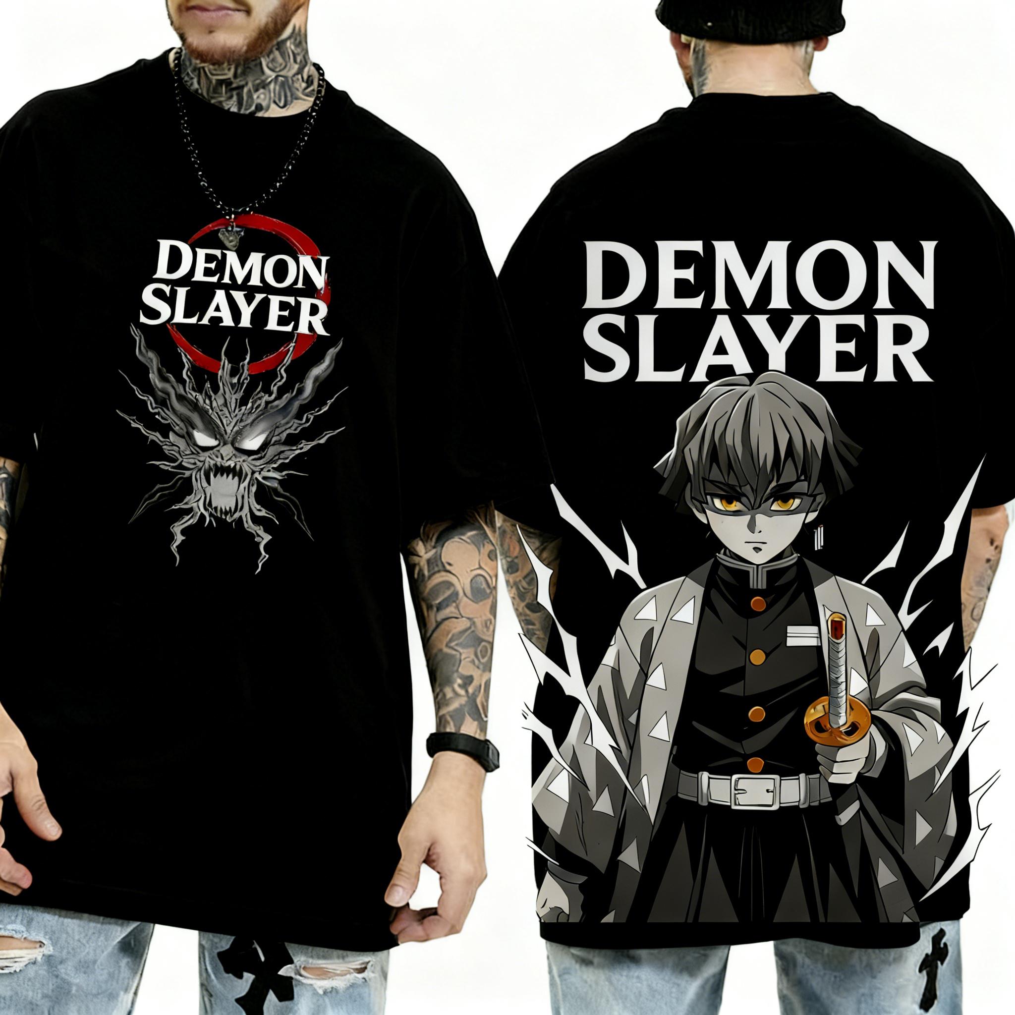 

2026 New Demon Slayer Anime Zenitsu Printed Short Sleeve T-shirt Men s and Women s T-shirt Men s Top Sports T-shirt Harajuku Tee S разноцветный
