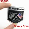 1 Stück Aluminium Auto Styling Auto USA Aufkleber 3D Amerikanische Flagge Abzeichen Emblem Decal Dekoration