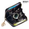 New First-layer Cowhide Short Partition Layer Coin Change Bag RFID Japanese Multi-functional Mini Wallet Women