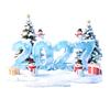 Decorative Glass Stickers 2027 Christmas Winter Window Cling, Static Sticker with Snowman, PVC Tree, Snowfalke, Removable Waterproof Door Decal Decals