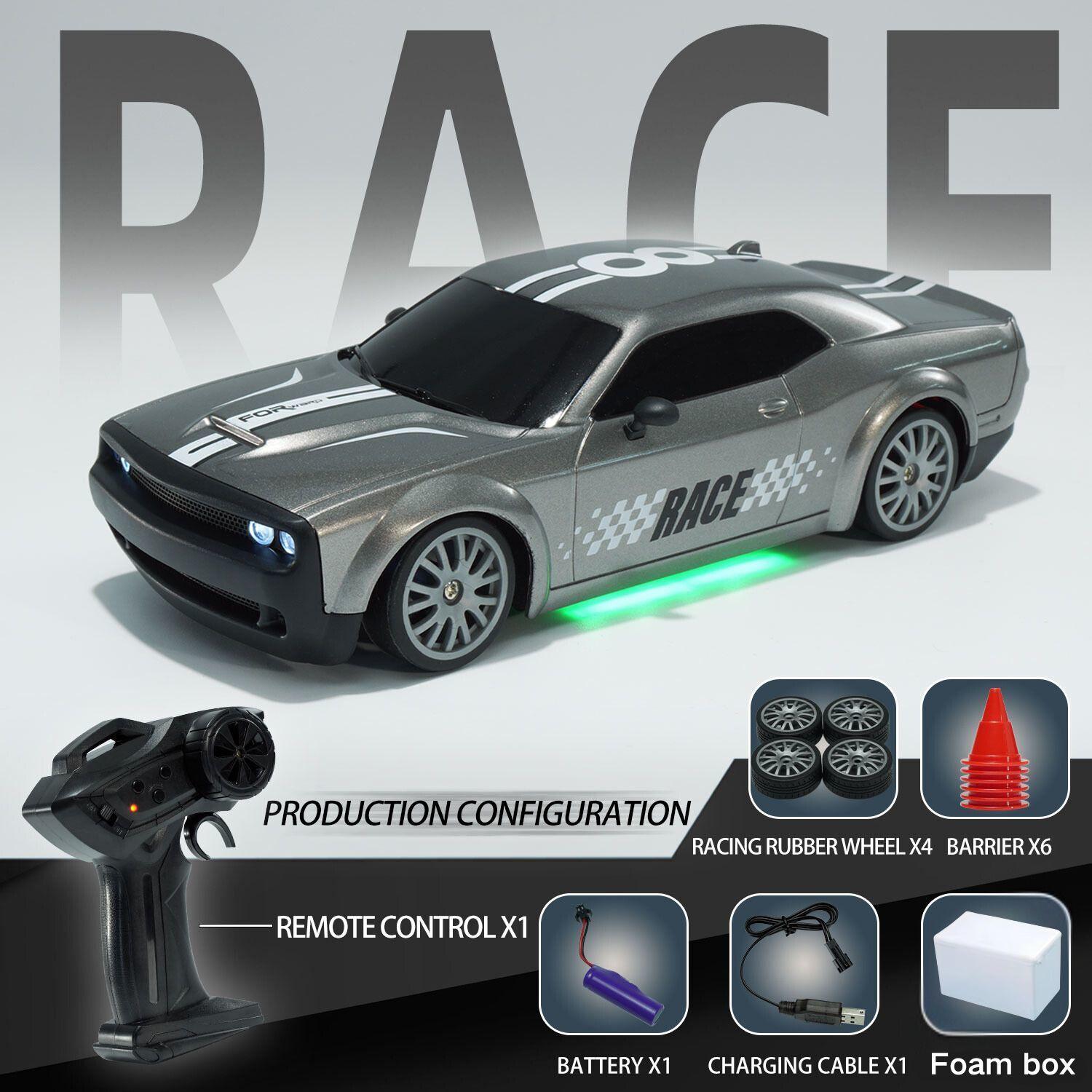 DFN2  Dodge Hellcat Professional Remote Control Car Remote Control Rc Drift Racing With 4WD 2.4G High Speed Drift Car Children s Toys