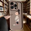 Angry Little Girl with Bun Soft TPU Phone Case for iPhone 17 16 15 14 13 12 11 Pro Max Plus Shockproof Anti-Slip Cover