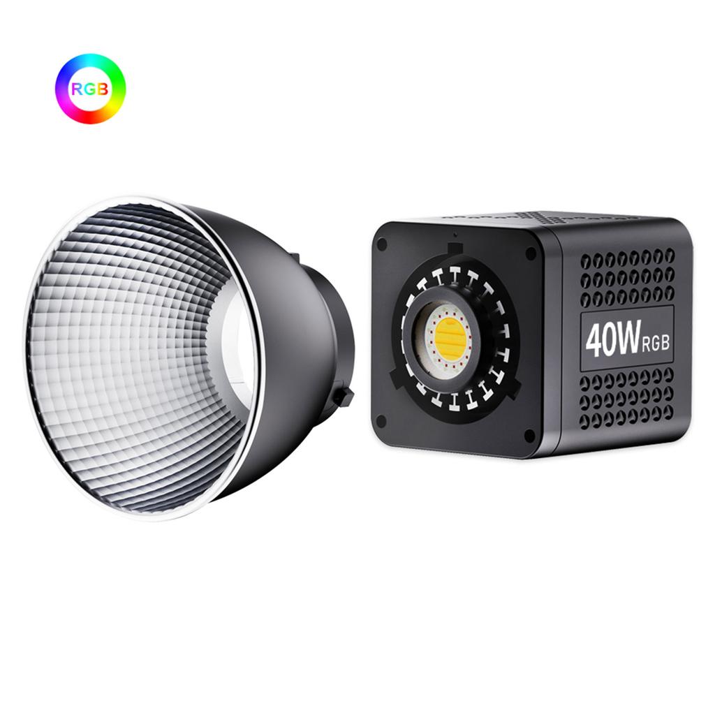 40W RGB Portable LED Video Light 3400mAh Build In Battery Adjustable Color Temperature COB Handheld Spotlight