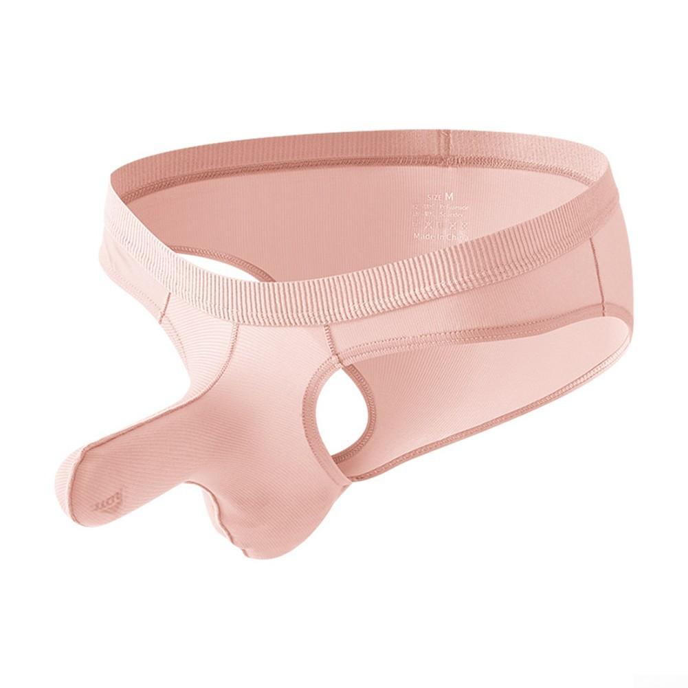 Lingerie Thong Low Waist Quick Drying Solid Bulge Pouch