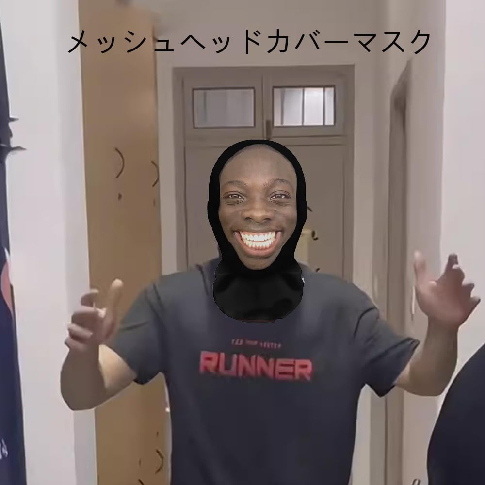 [Catwo] 3D Printed Headcover Funny Meme Mask, Stretchable Mesh Full Face Mask, Unisex Cosplay