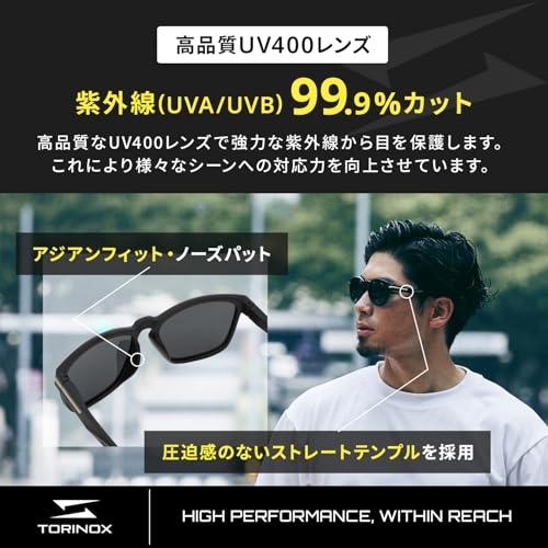 TORINOX Sunglasses Men Polarized Driving Ultra-lightweight UV400 Suitable Fishing Sports.