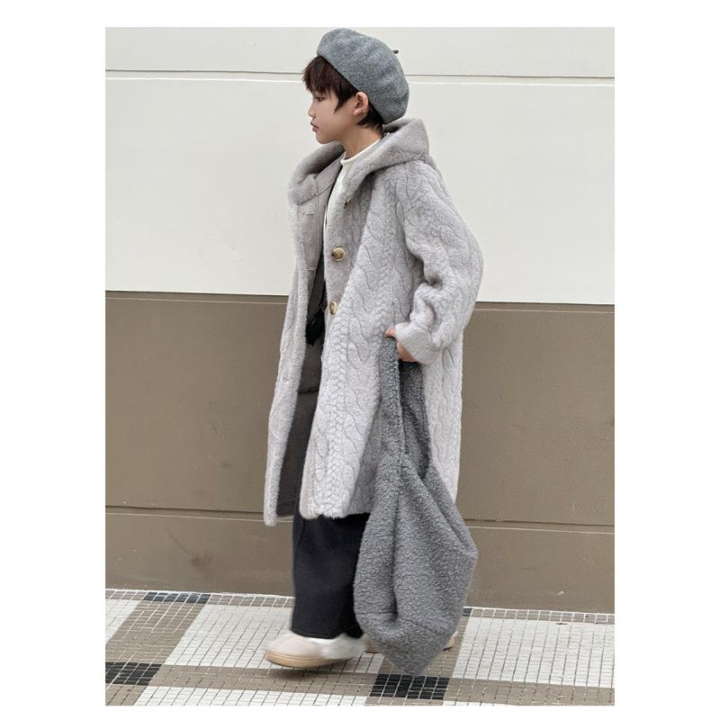 Dívčí kožich Dětský zahuštěný norkový sametový ekologický kožich Dětský zimní kabát