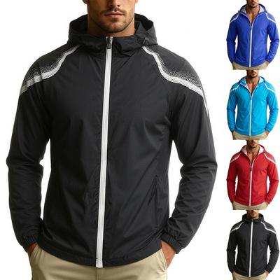 Men's Hooded Soccer Training Jacket Windproof - for Outdoor Sports