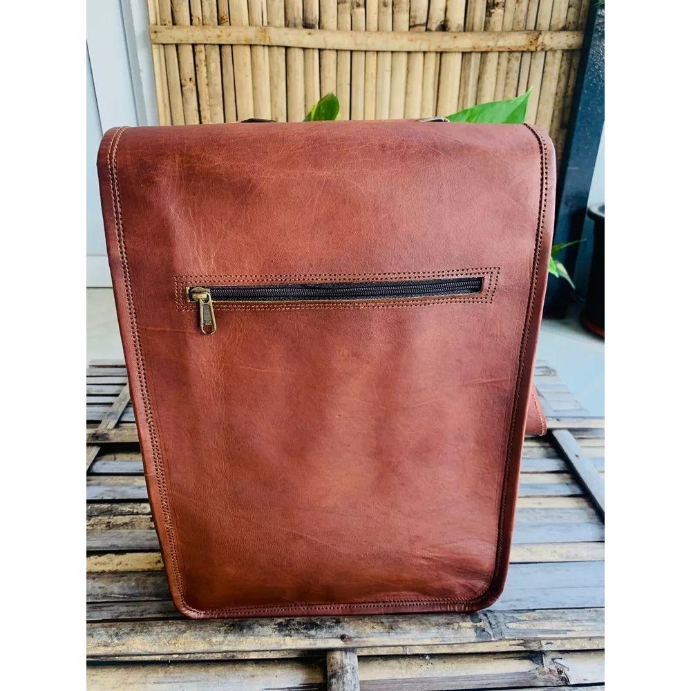 Ručně vyráběná hnědá taška přes rameno z kozí kůže Messenger ( Free Sling Brown 2 Velikost sáčku – 9 x 7 x 3 palce )