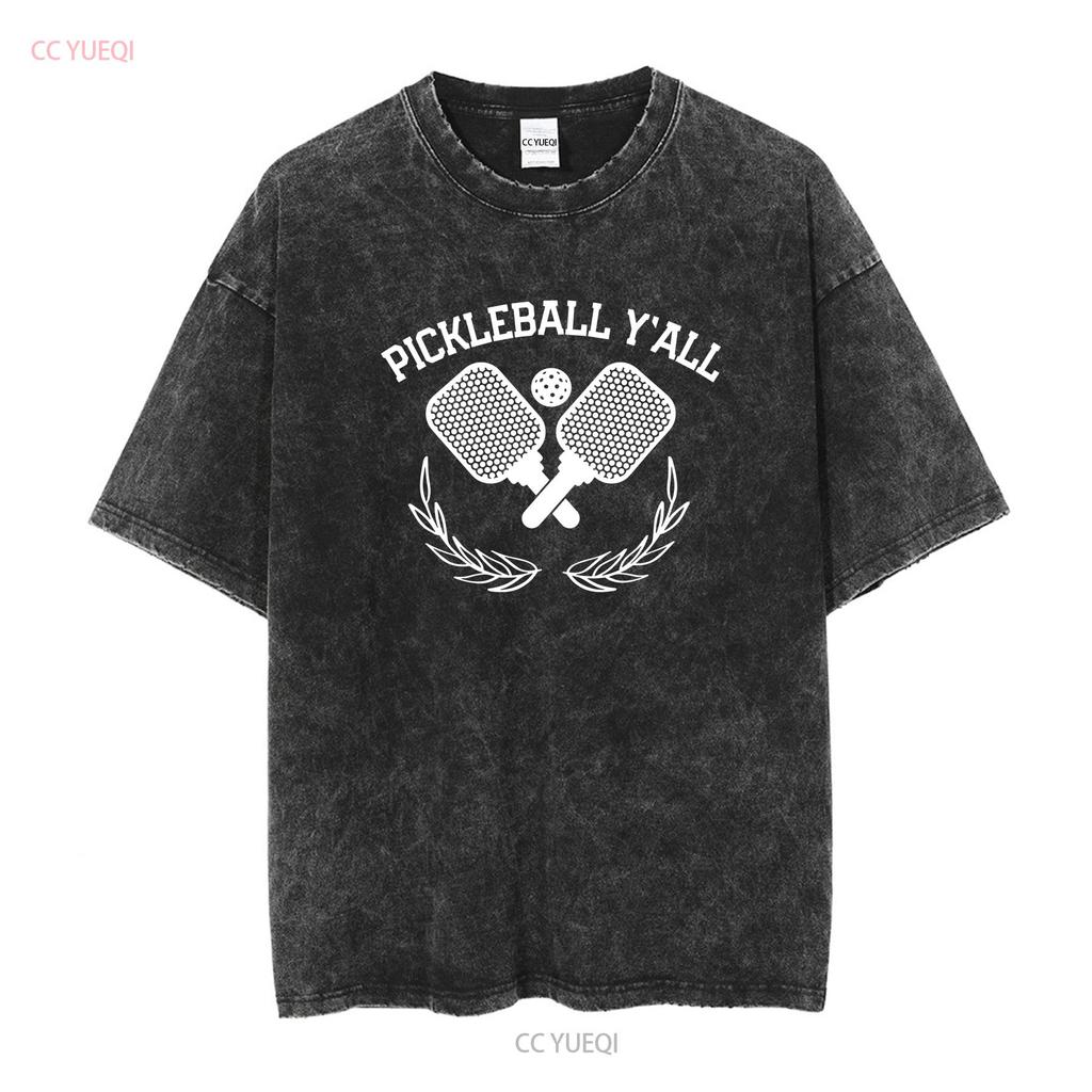 Pickleball Yall Shovels Sports Funny T Shirt vintage Washed Breathable designer clothes Stylish graphic homme Slightly